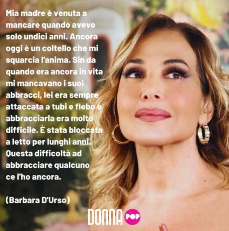 Barbara D'Urso nel post di DonnaPOP