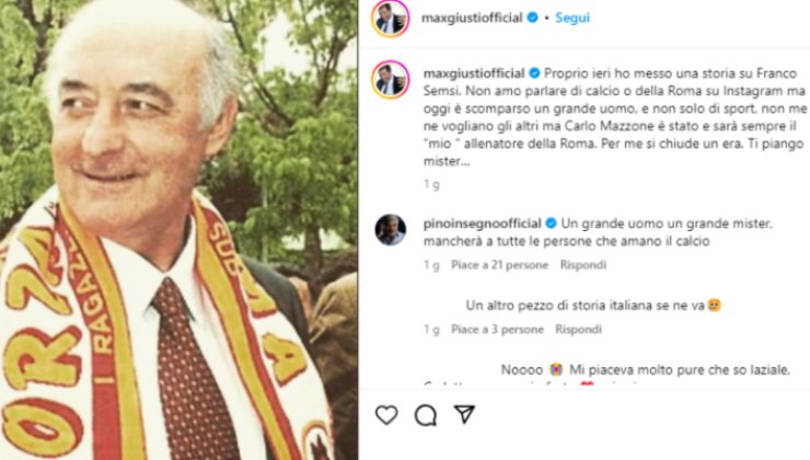 Carlo Mazzone, il toccante addio di Max Giusti - metropolinotizie.it