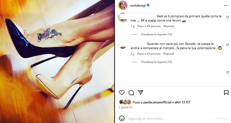 Sonia Bruganelli, post Instagram